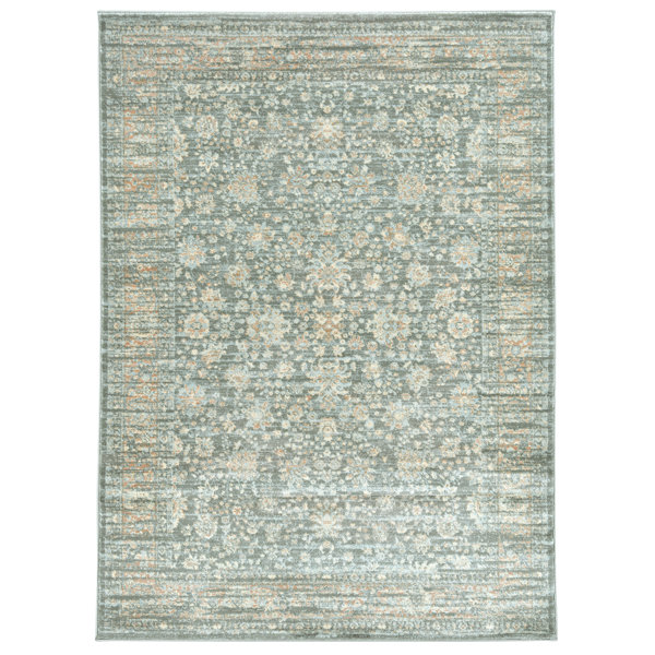 Charlton Home® Zullo Performance Green Rug & Reviews Wayfair